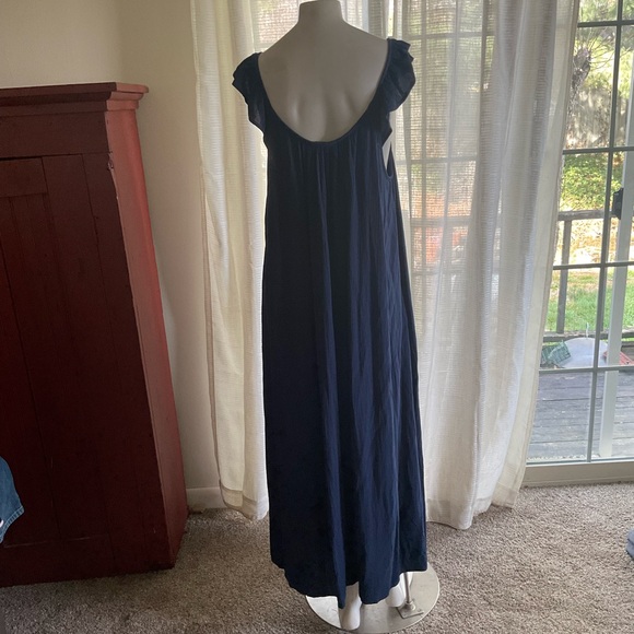 Ann Taylor Loft Navy Maxi Dress L - Picture 3 of 5